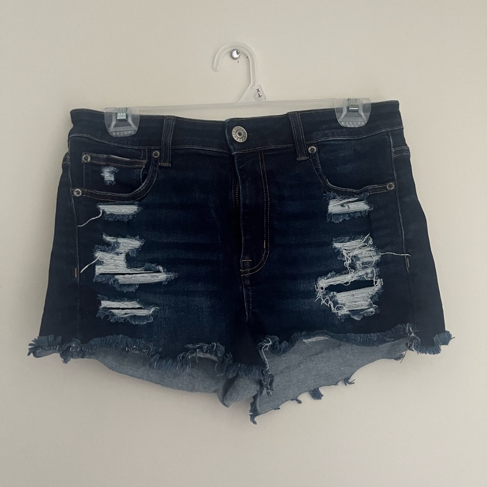 American eagle denim distressed shorts